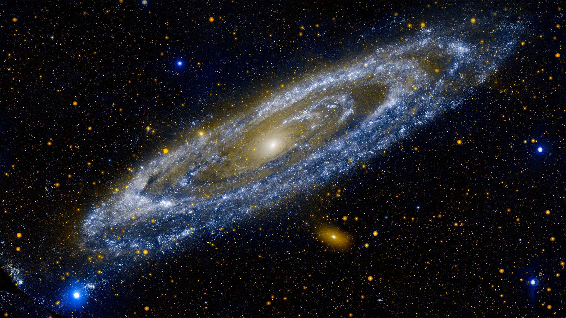 绚烂的仙女座星系 (© NASA/JPL-Caltech)